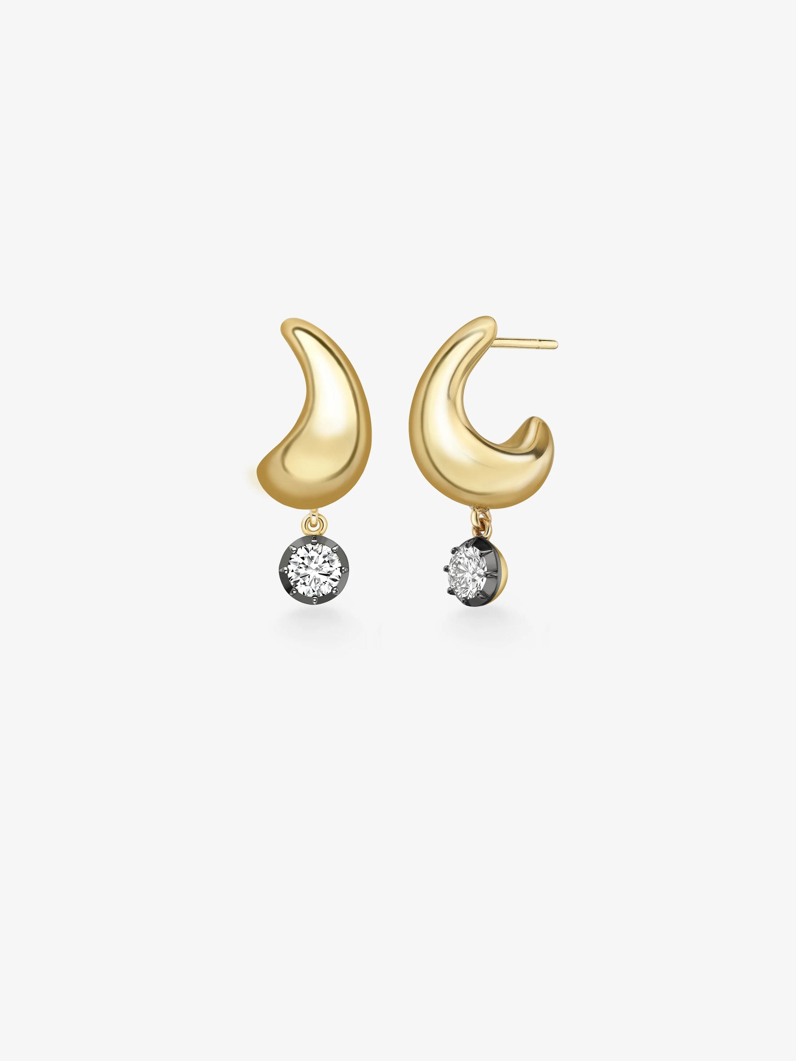 Rush Hour 'Til Late Yellow Gold 0.30ct Diamond Earrings View 2