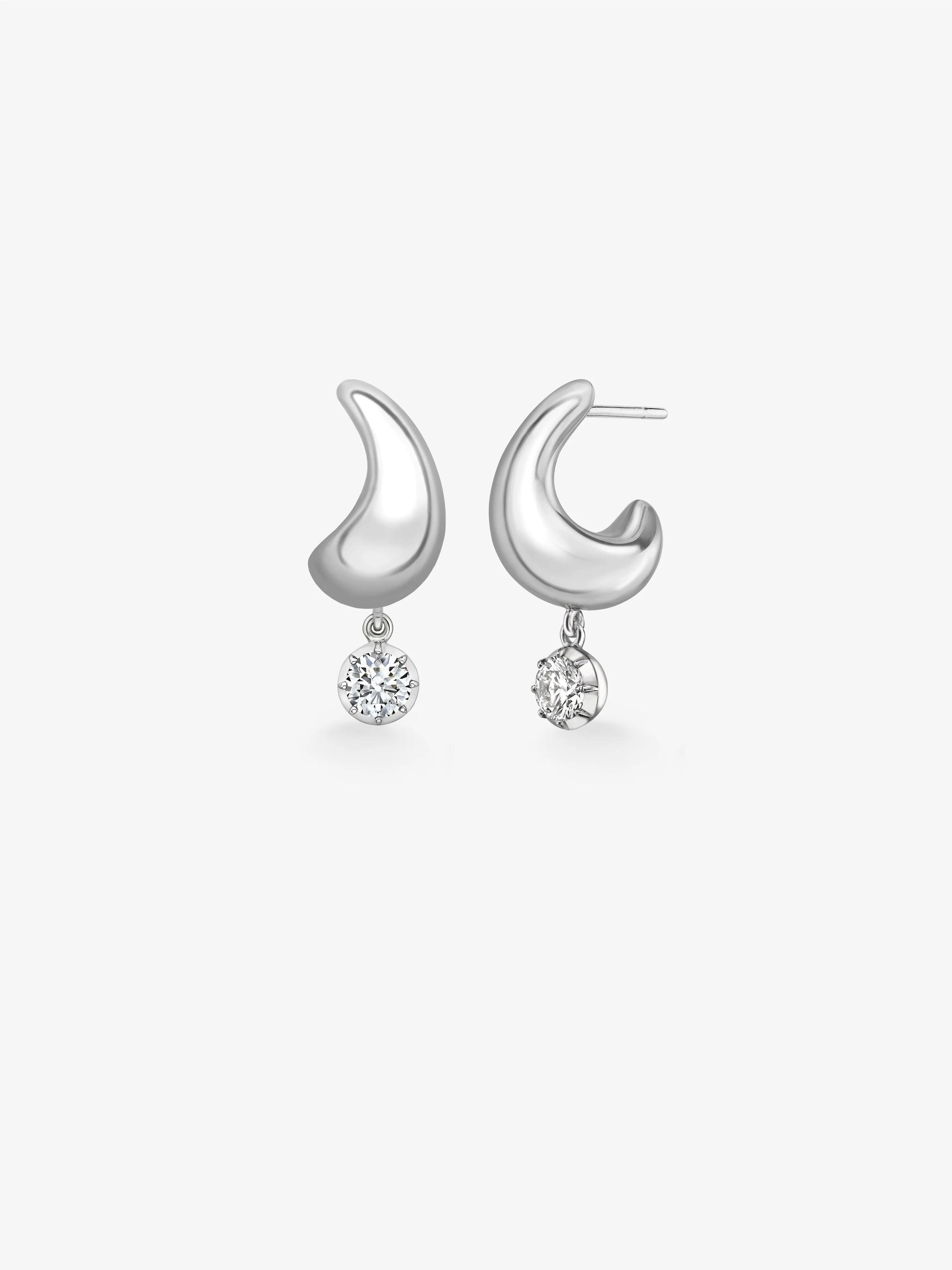Rush Hour 'Til Late White Gold 0.30ct Diamond Earrings View 2