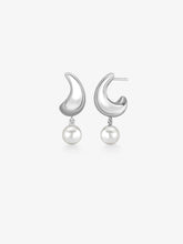 Rush Hour Small 'Til Late White Gold Pearl Earrings