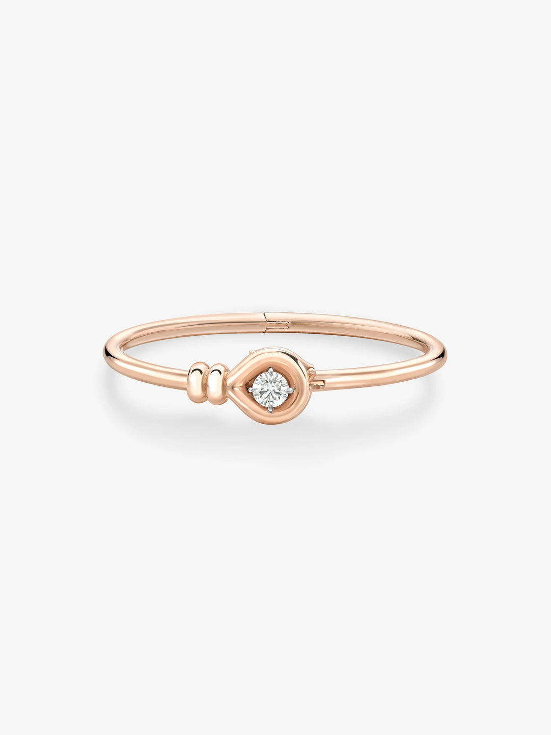 Forget Me Knot 0.80ct Diamond Rose Gold Bangle  View 1