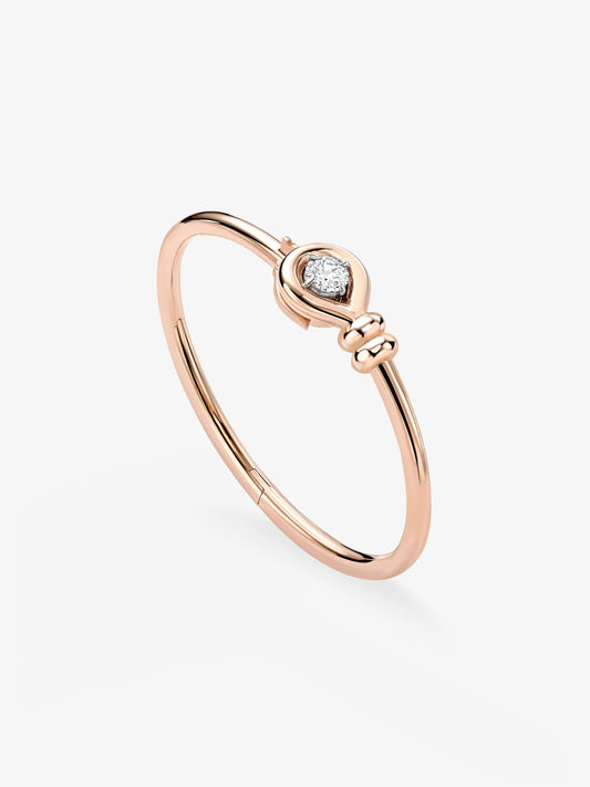 Forget Me Knot 0.80ct Diamond Rose Gold Bangle View 4
