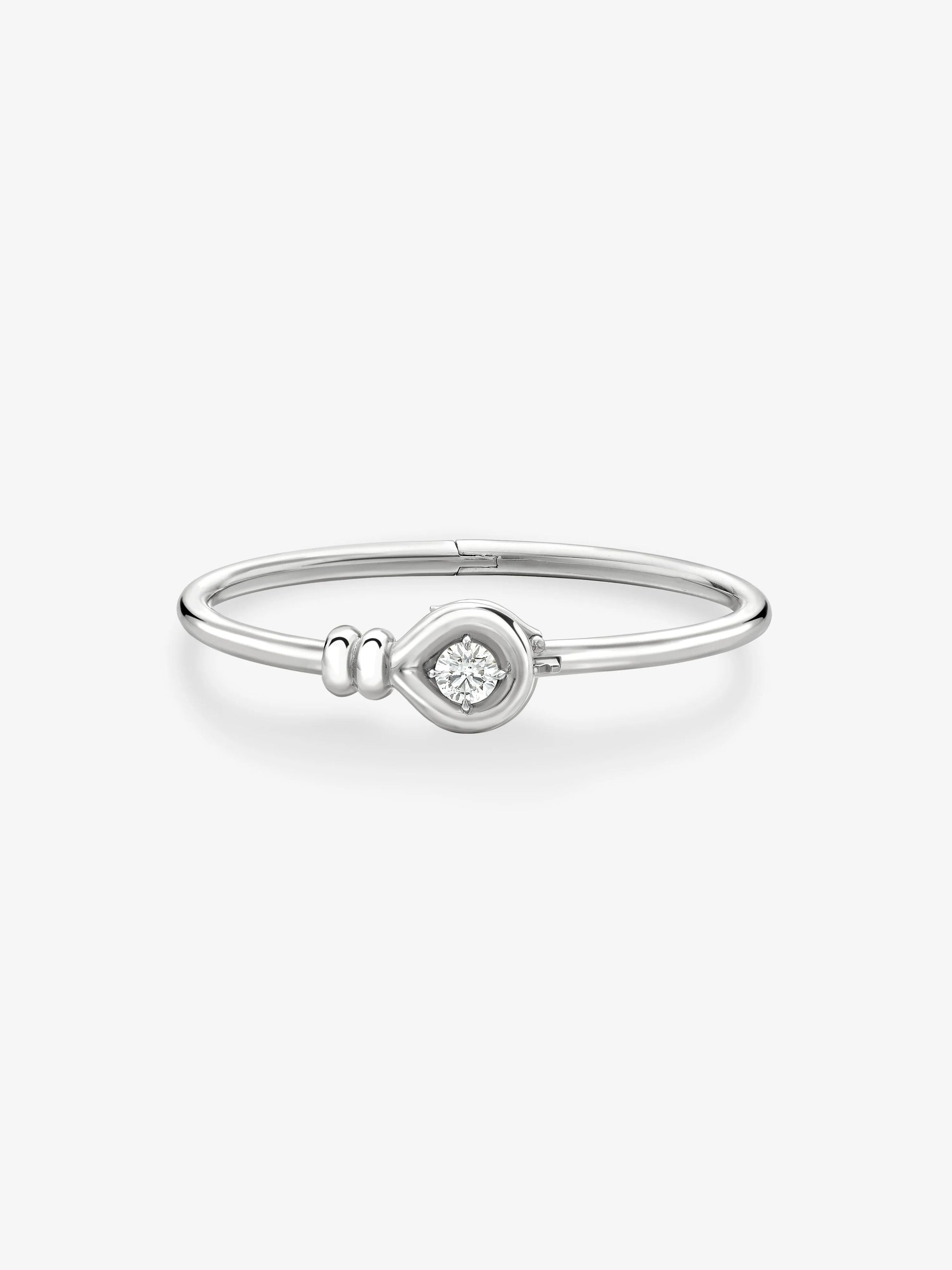 Forget Me Knot 0.80ct Diamond White Gold Bangle View 1