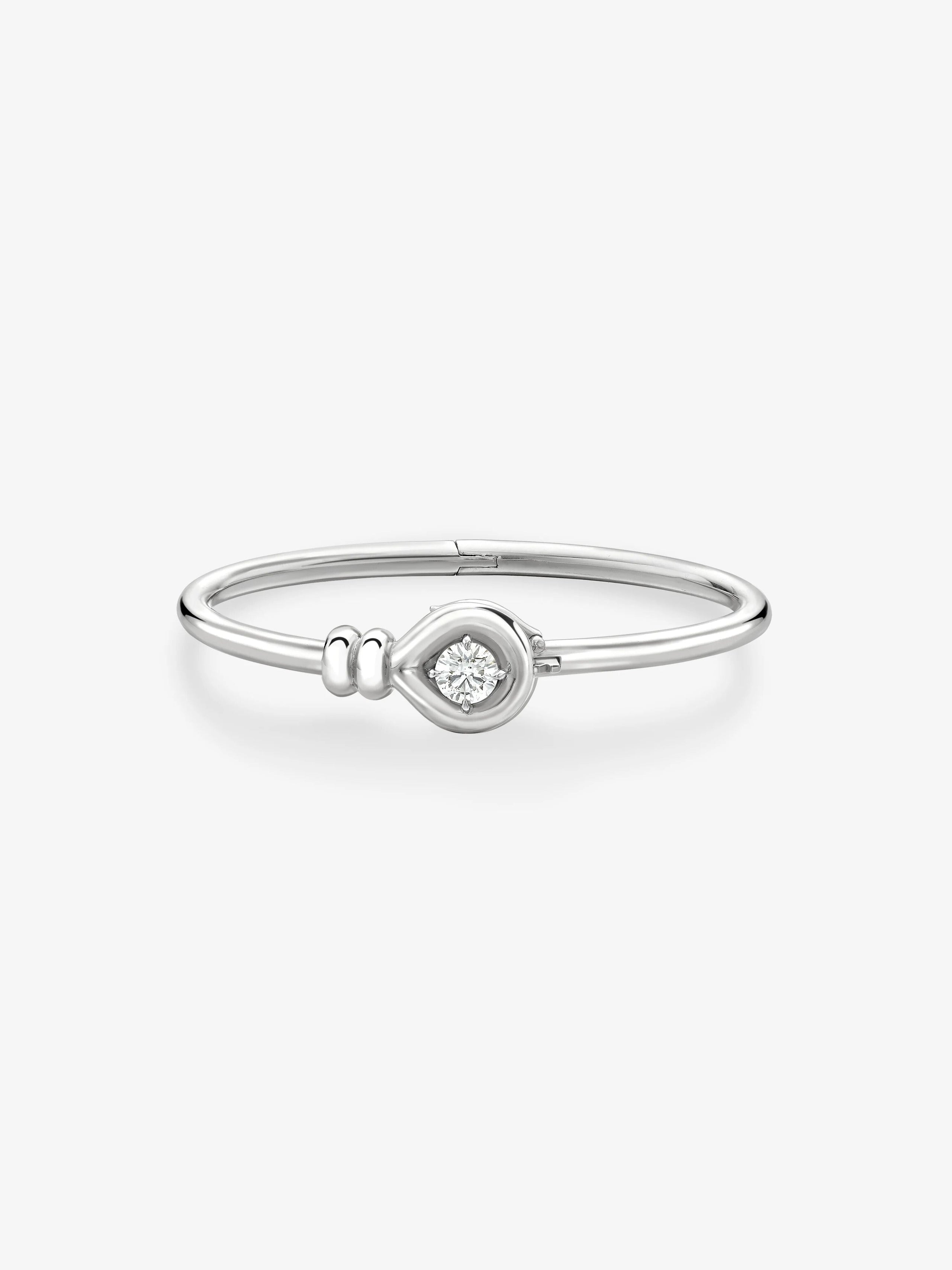 Forget Me Knot 0.80ct Diamond White Gold Bangle View 1