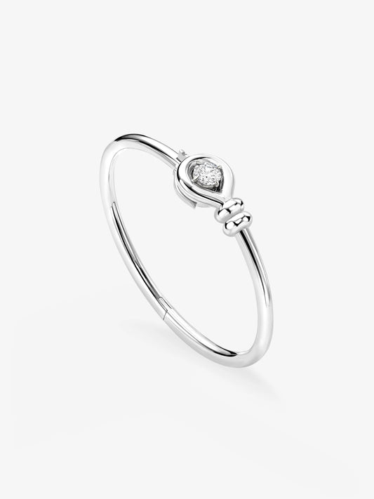 Forget Me Knot 0.80ct Diamond White Gold Bangle View 4