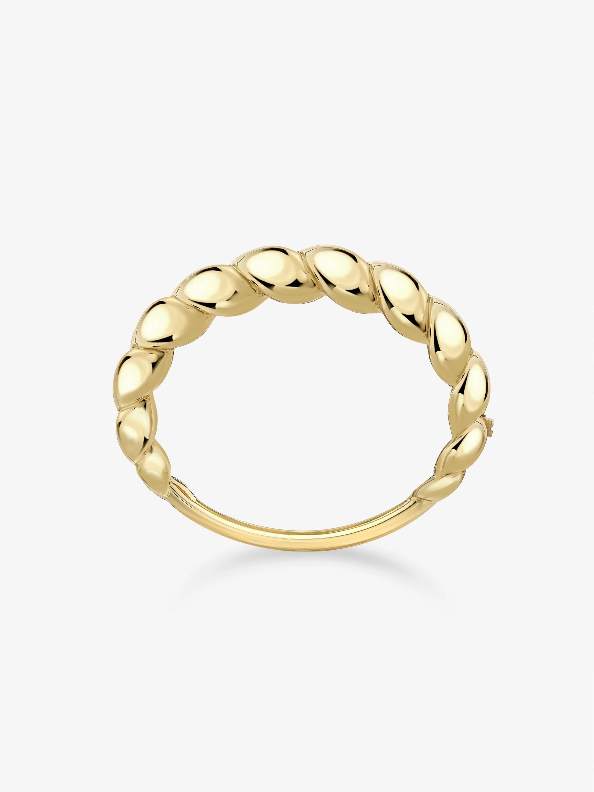 Beaches Wide Gold Conch Shell Bangle View 2