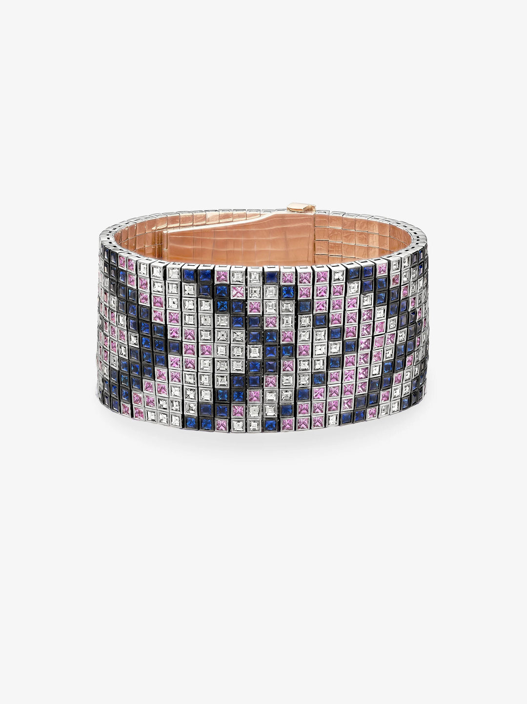 Tapestry Wide Sapphire & Diamond Chevron Bracelet  View 1