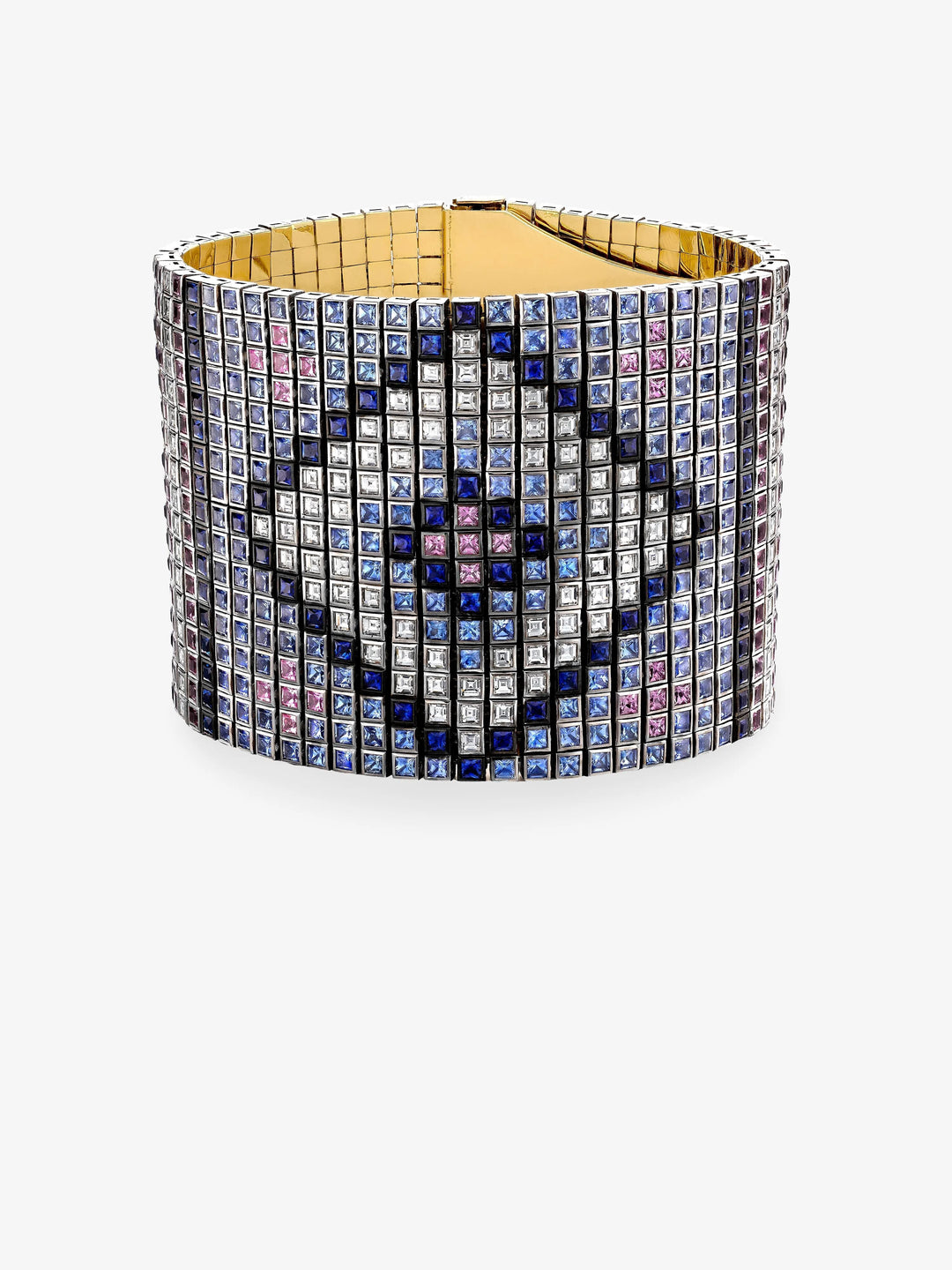 Tapestry Woven Diamond & Sapphire Bracelet  View 1