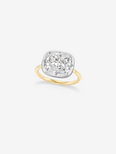 6.04ct East-West Cushion Diamond & White Gold Button Back Ring