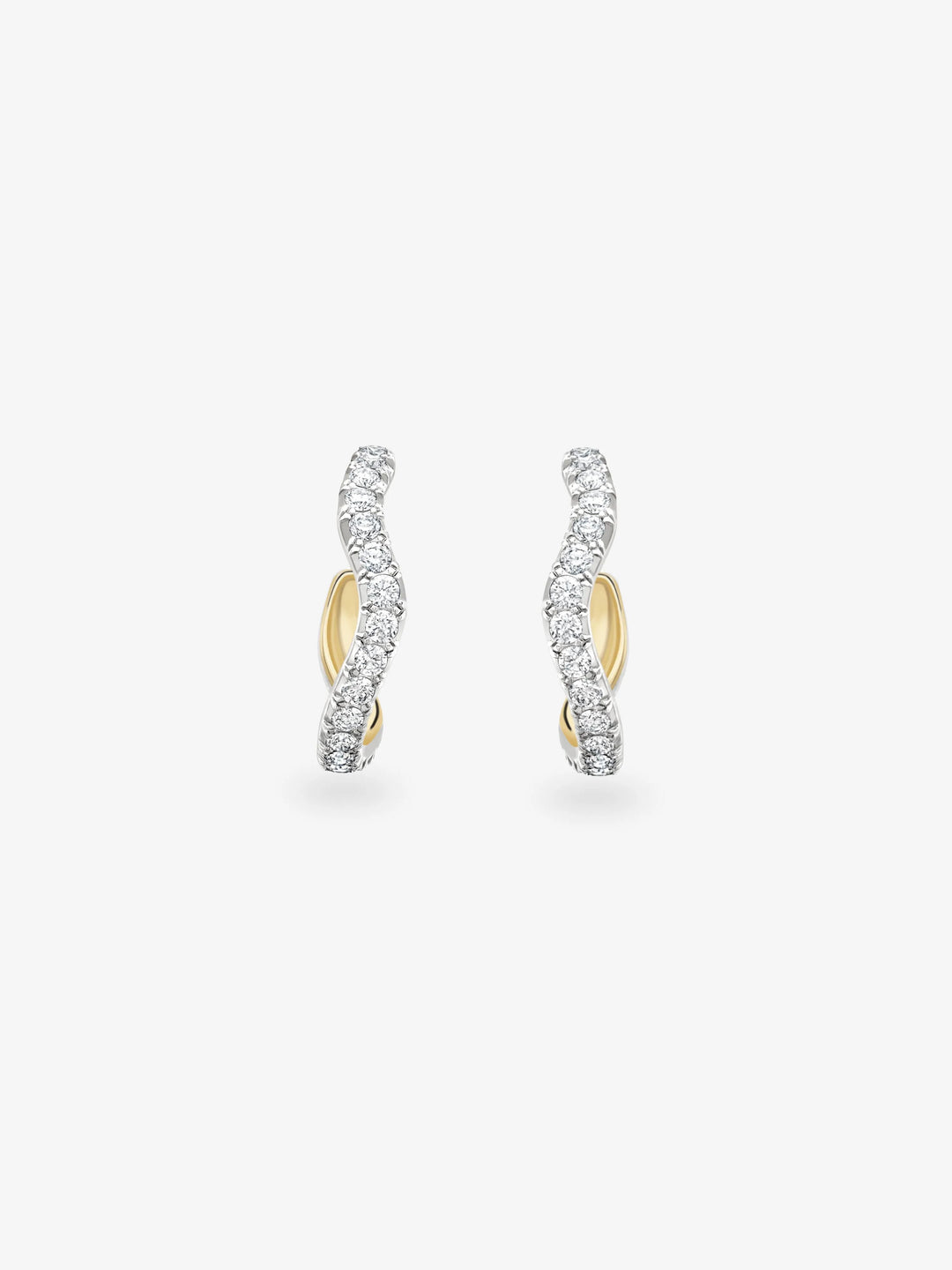Carmela Diamond & White Gold Spaghetti Hoop Earrings  View 1