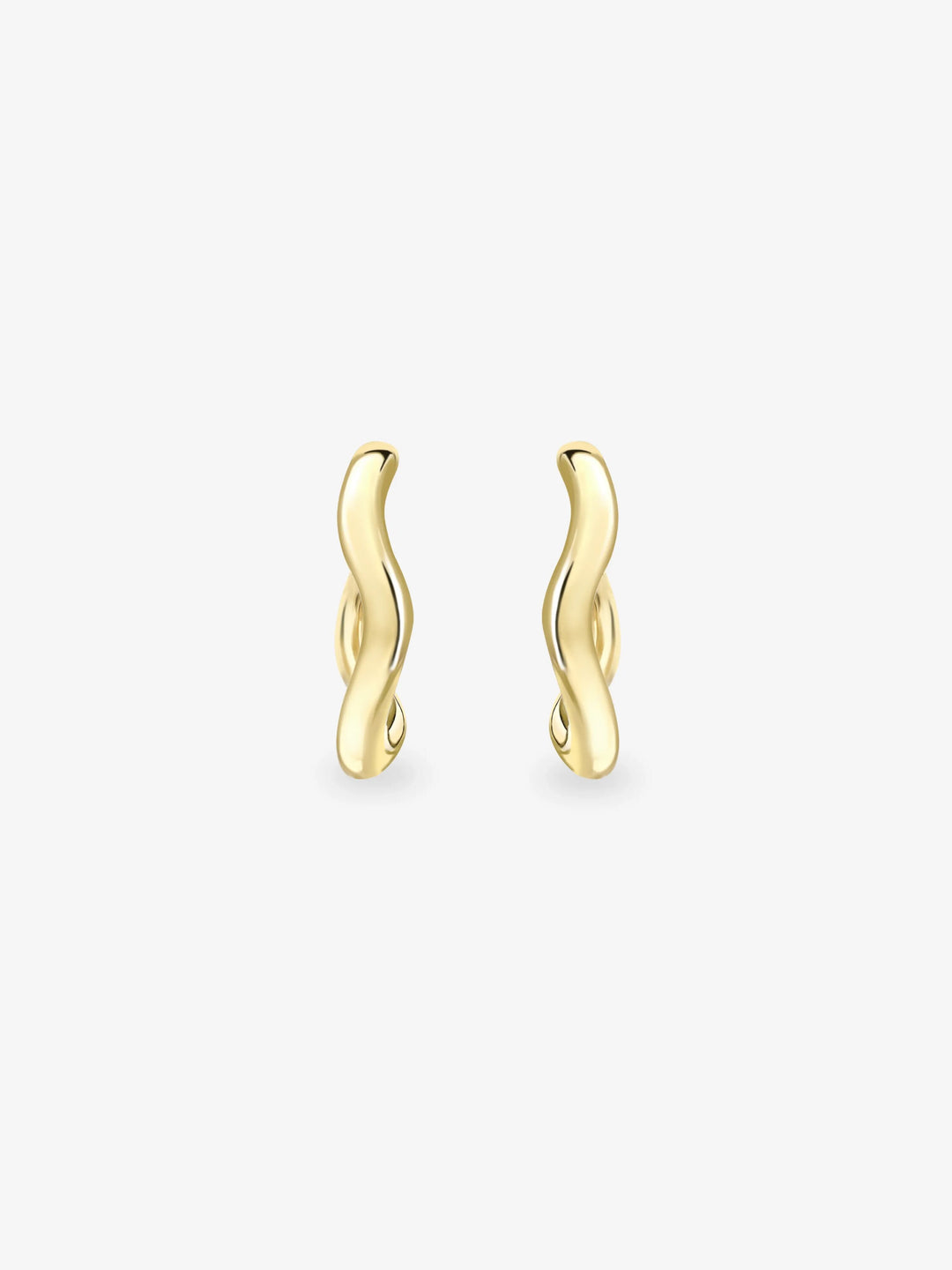 Carmela Gold Spaghetti Hoop Earrings  View 1