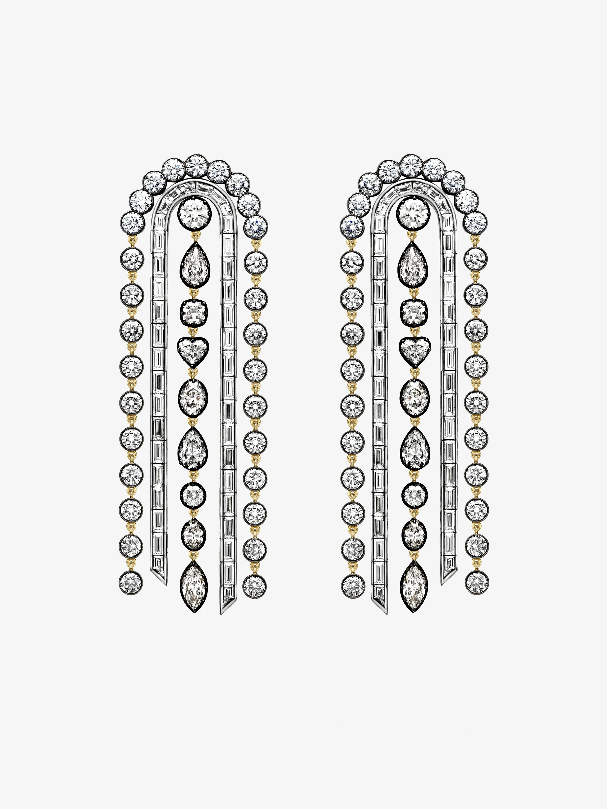Rainbow Diamond Earrings View 1