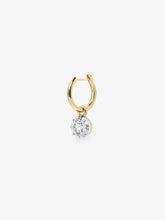 0.40ct Diamond & White Gold Single Gypset Hoop Earring