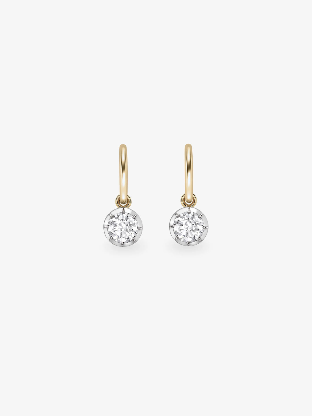 0.70ct Diamond & White Gold Gypset Hoop Earrings  View 1