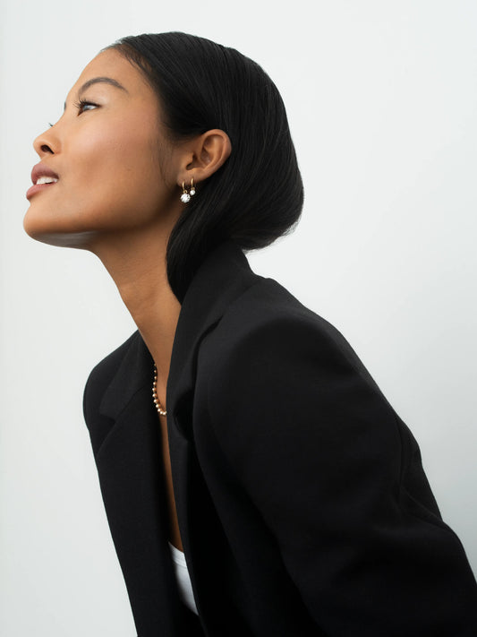 1.50ct Diamond & White Gold Gypset Hoop Earrings View 3