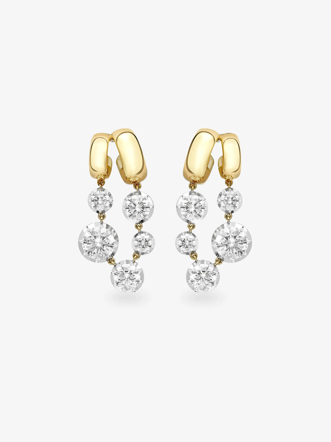 Solar Diamond & White Gold Gypset Earrings  View 1