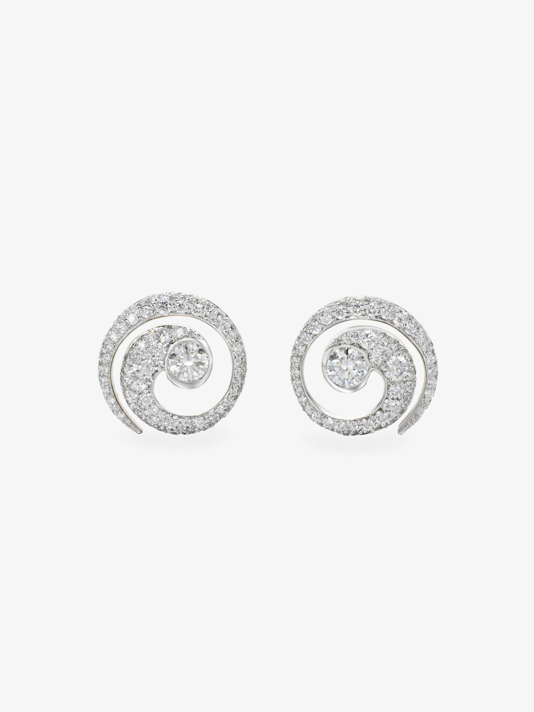 Tattoo Diamond & White Gold Stud Earrings  View 1