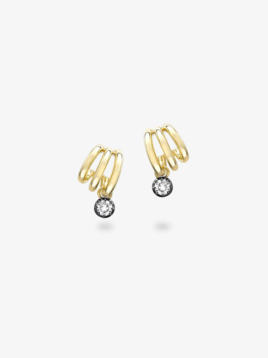 0.30ct Diamond Tripset Hoops  View 1