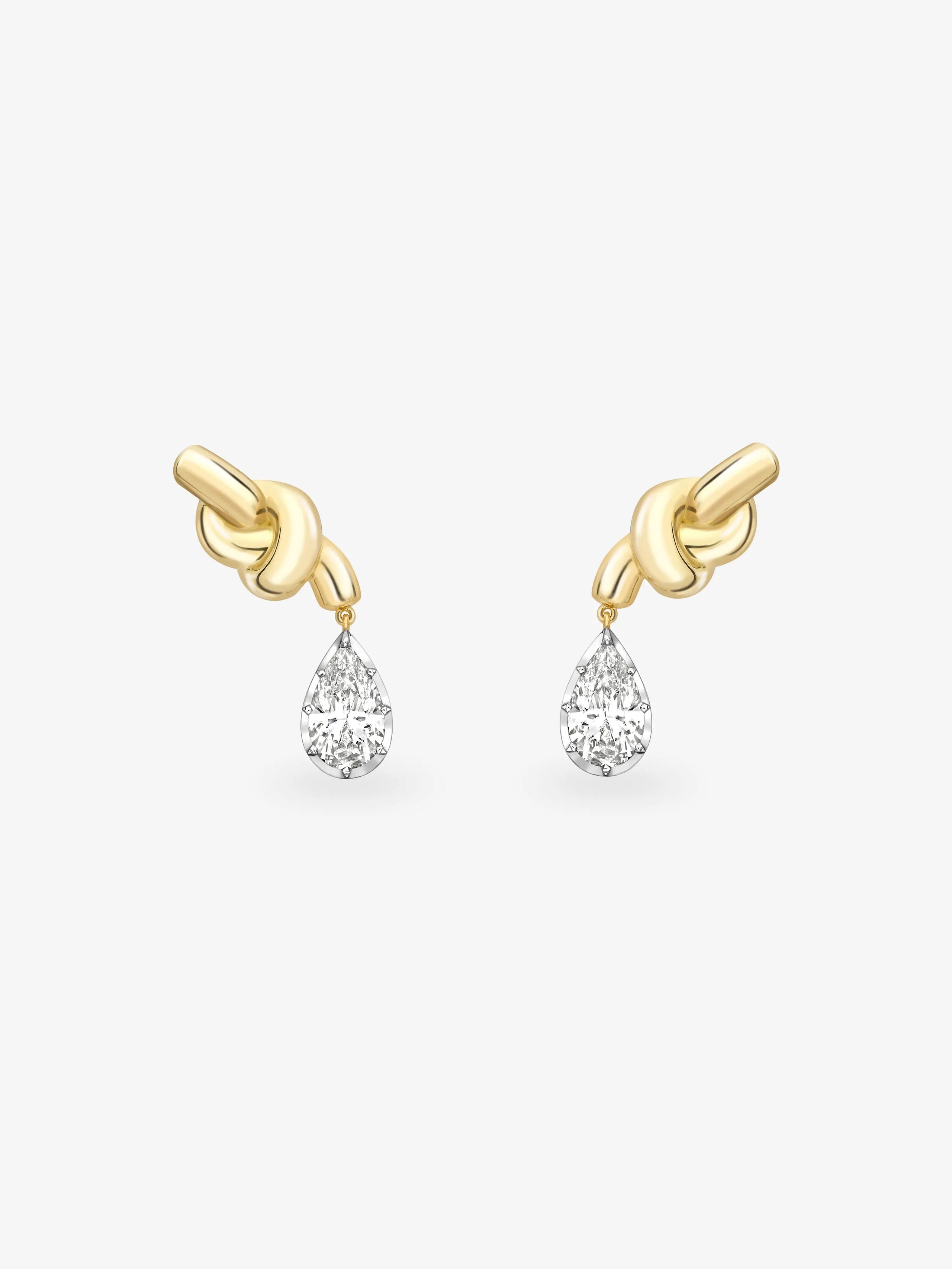 Diamond Hitch Knot Earrings View 1