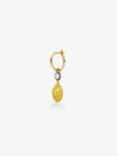 Fruit Salad Lemon Drop Sapphire & Diamond Single Gypset Hoop Earring