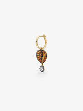 Fruit Salad Peachy Sapphire & Diamond Single Gypset Hoop Earring