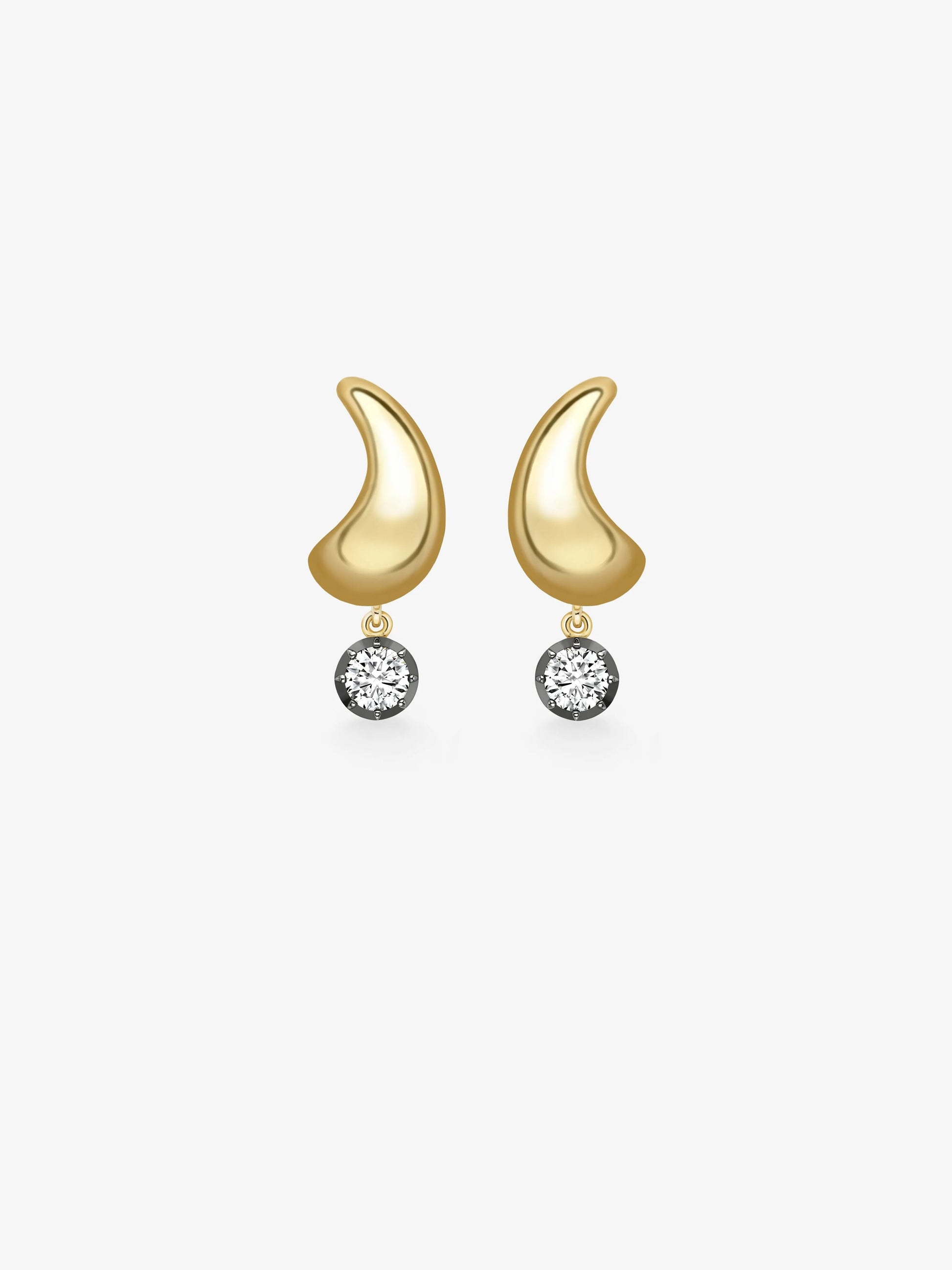 Rush Hour 'Til Late Yellow Gold 0.30ct Diamond Earrings View 1