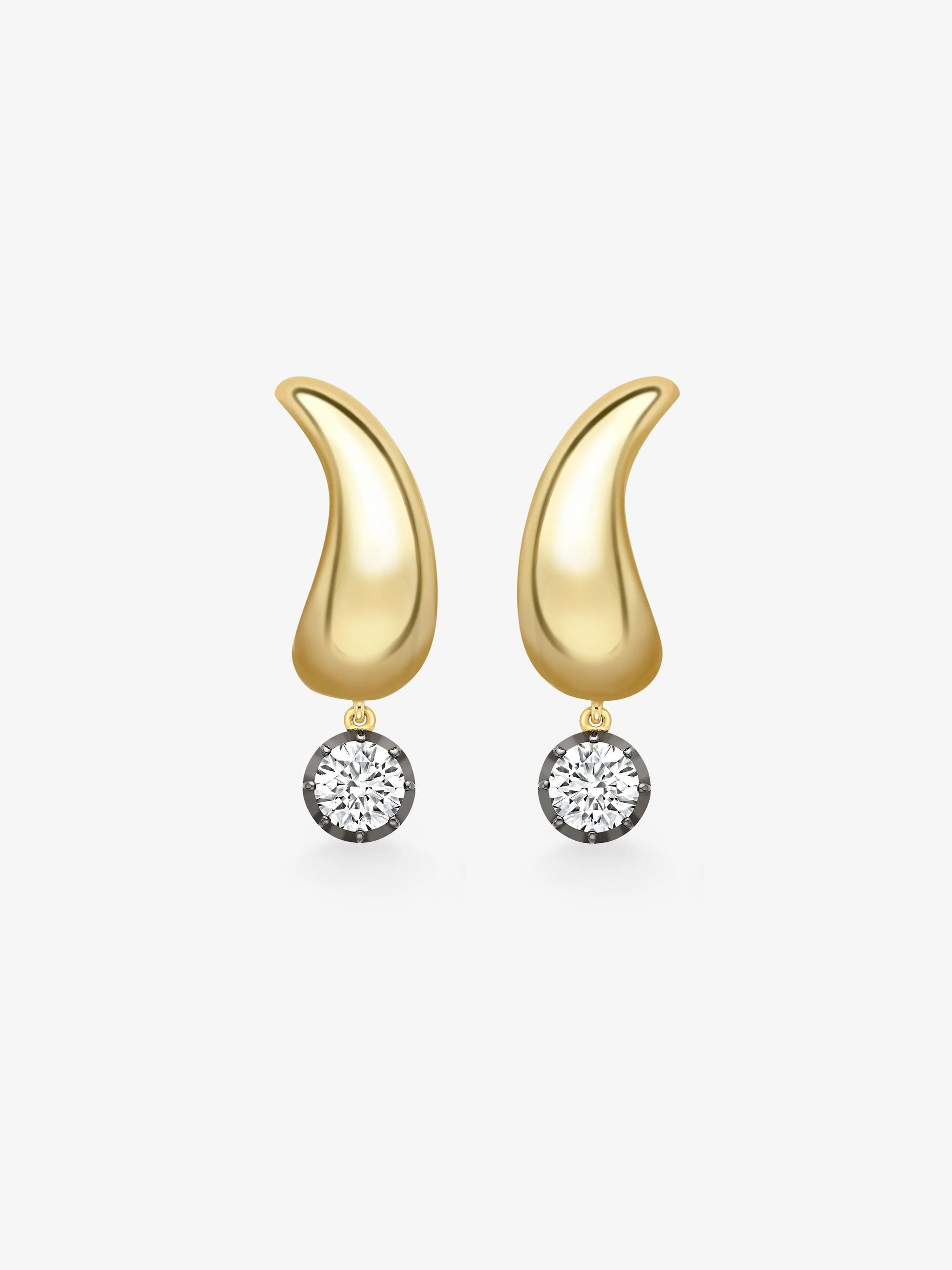 Rush Hour 'Til Late Yellow Gold 0.70ct Diamond Earrings View 1