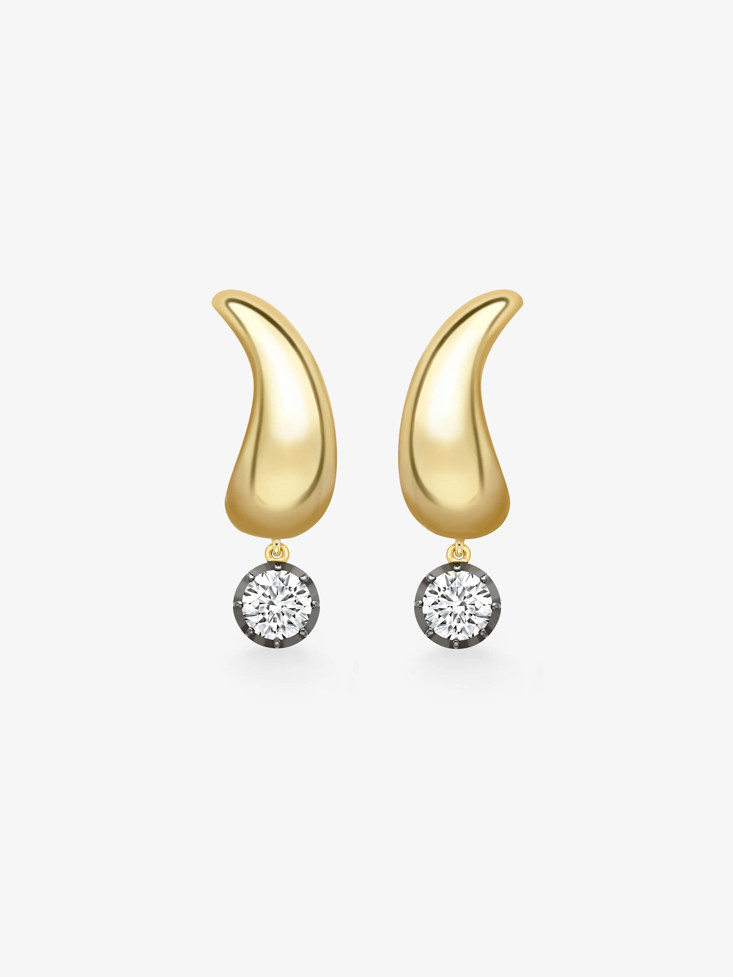 Rush Hour 'Til Late Yellow Gold 0.70ct Diamond Earrings View 1