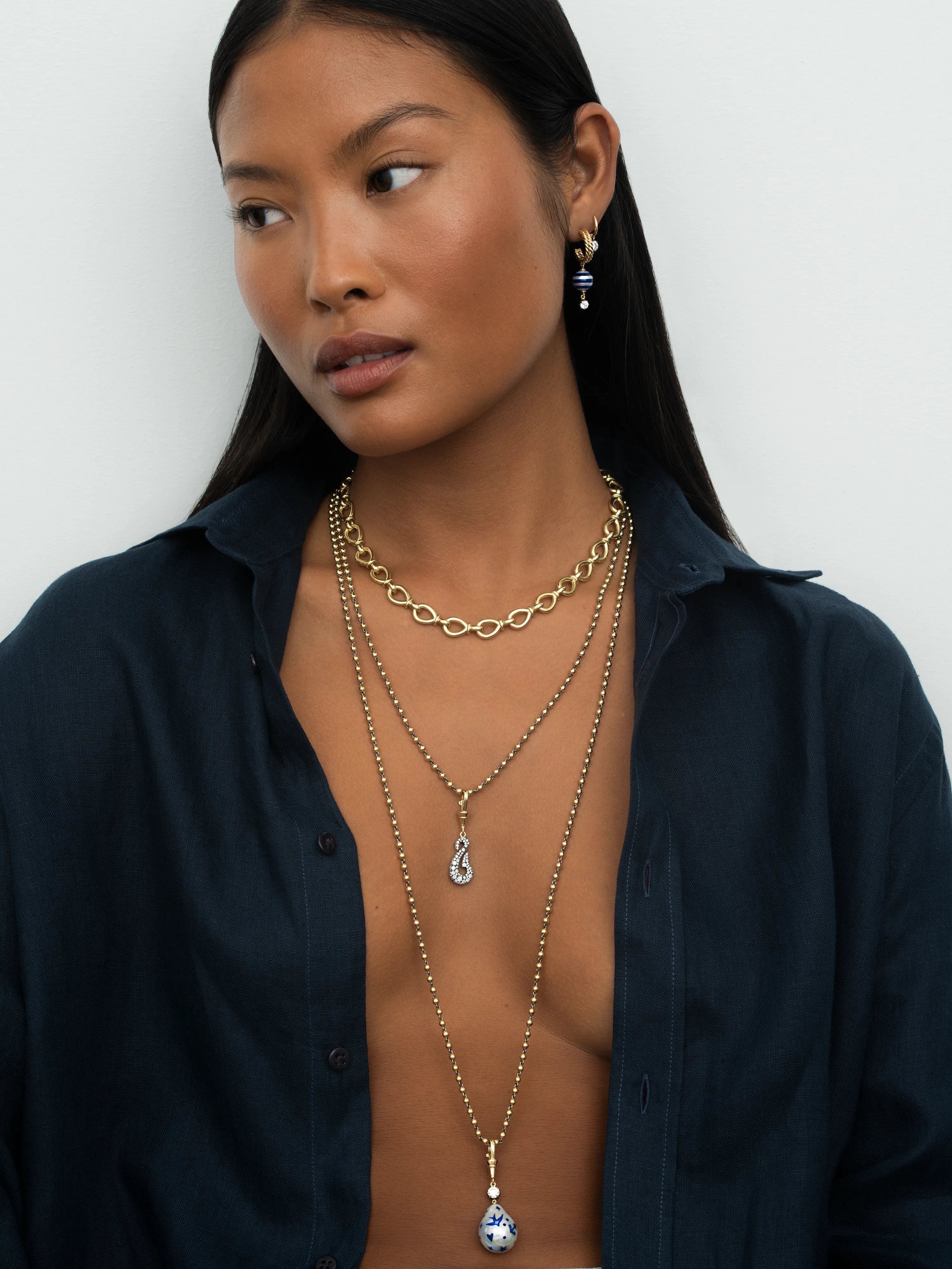 Hello Sailor Off The Hook Small Diamond Pendant View 3