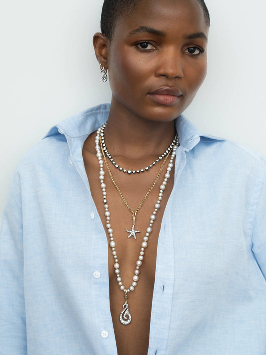 Beaches Pearl & 0.40ct Diamond 30" Necklace View 3