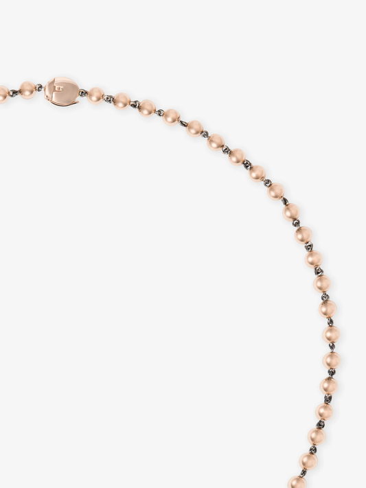 Ball n Chain Rose Gold 18" Necklace View 4