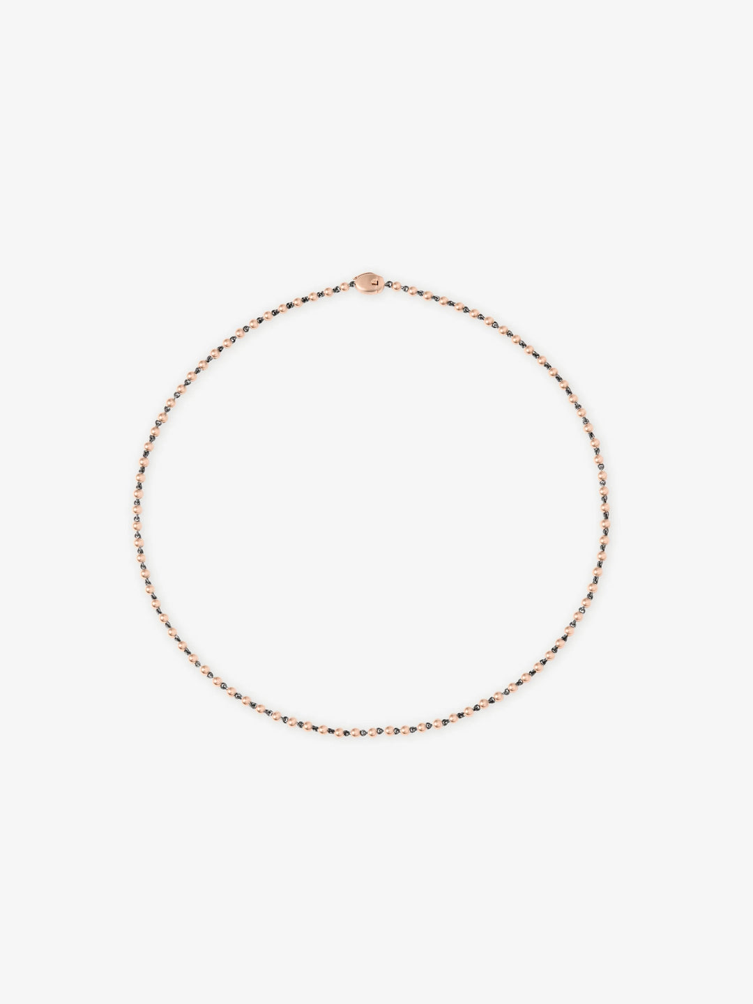 Micro Ball n Chain Rose Gold 16" Necklace  View 1