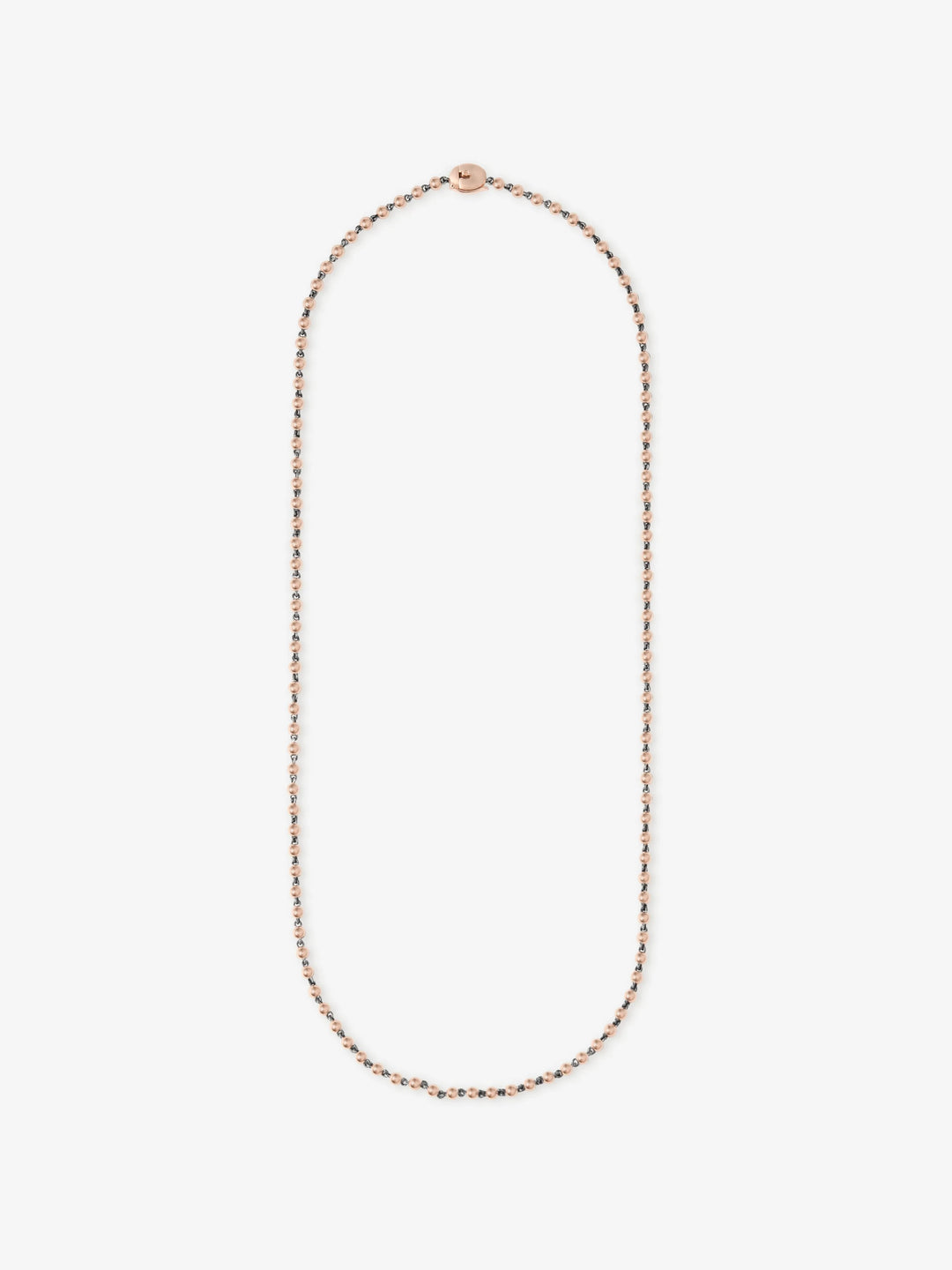 Micro Ball n Chain Rose Gold 21" Necklace  View 1
