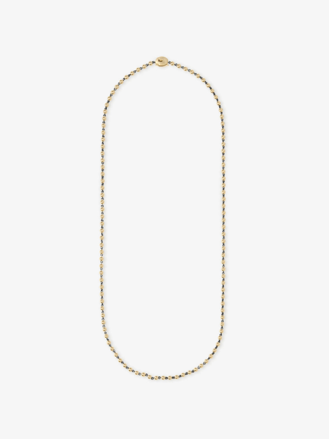 Micro Ball n Chain Yellow Gold 21" Necklace  View 1