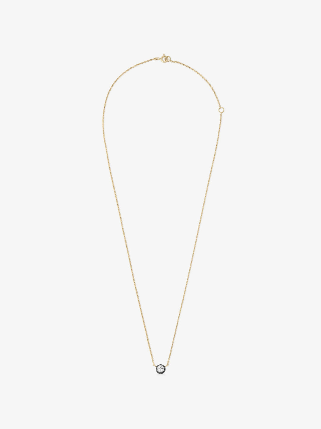 Georgian Cut-Down 0.25ct Diamond & Blackened Gold Pendant  View 1