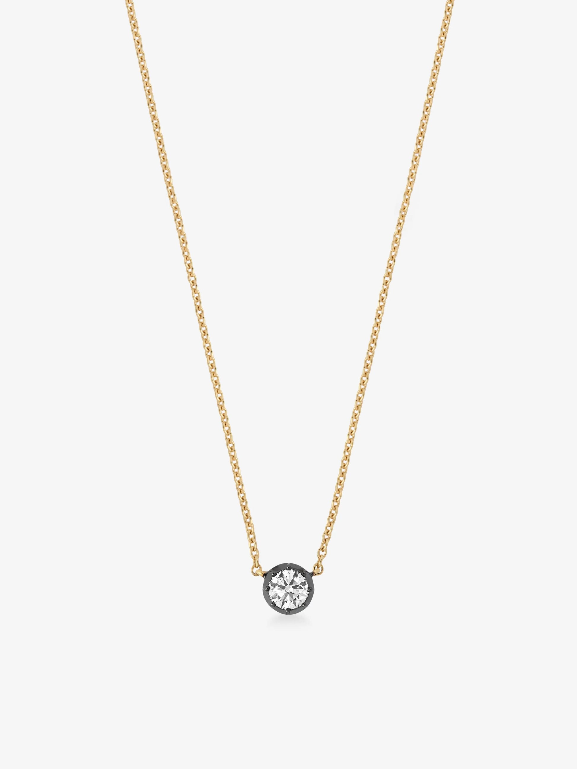 Georgian Cut-Down 0.50ct Diamond & Blackened Gold Pendant View 2