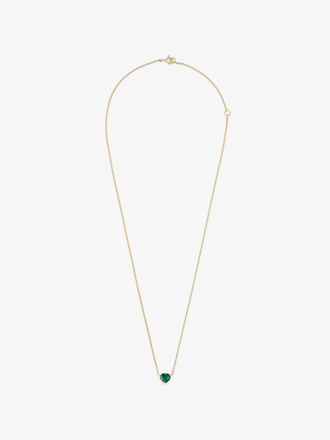 Georgian Cut-Down 0.50ct Heart-Shaped Emerald & Blackened Gold Pendant  View 1