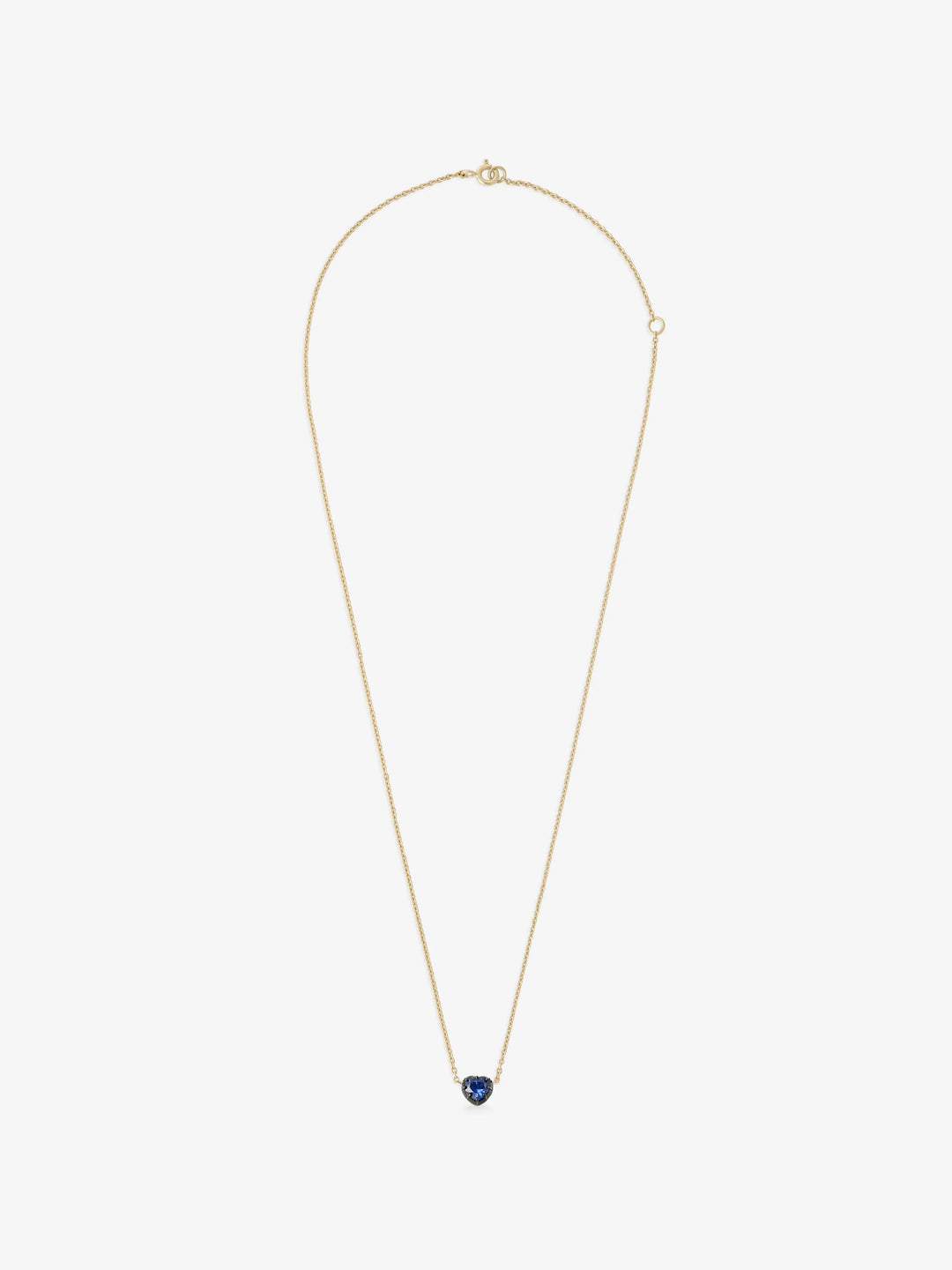 Georgian Cut-Down 0.50ct Heart-Shaped Sapphire & Blackened Gold Pendant  View 1