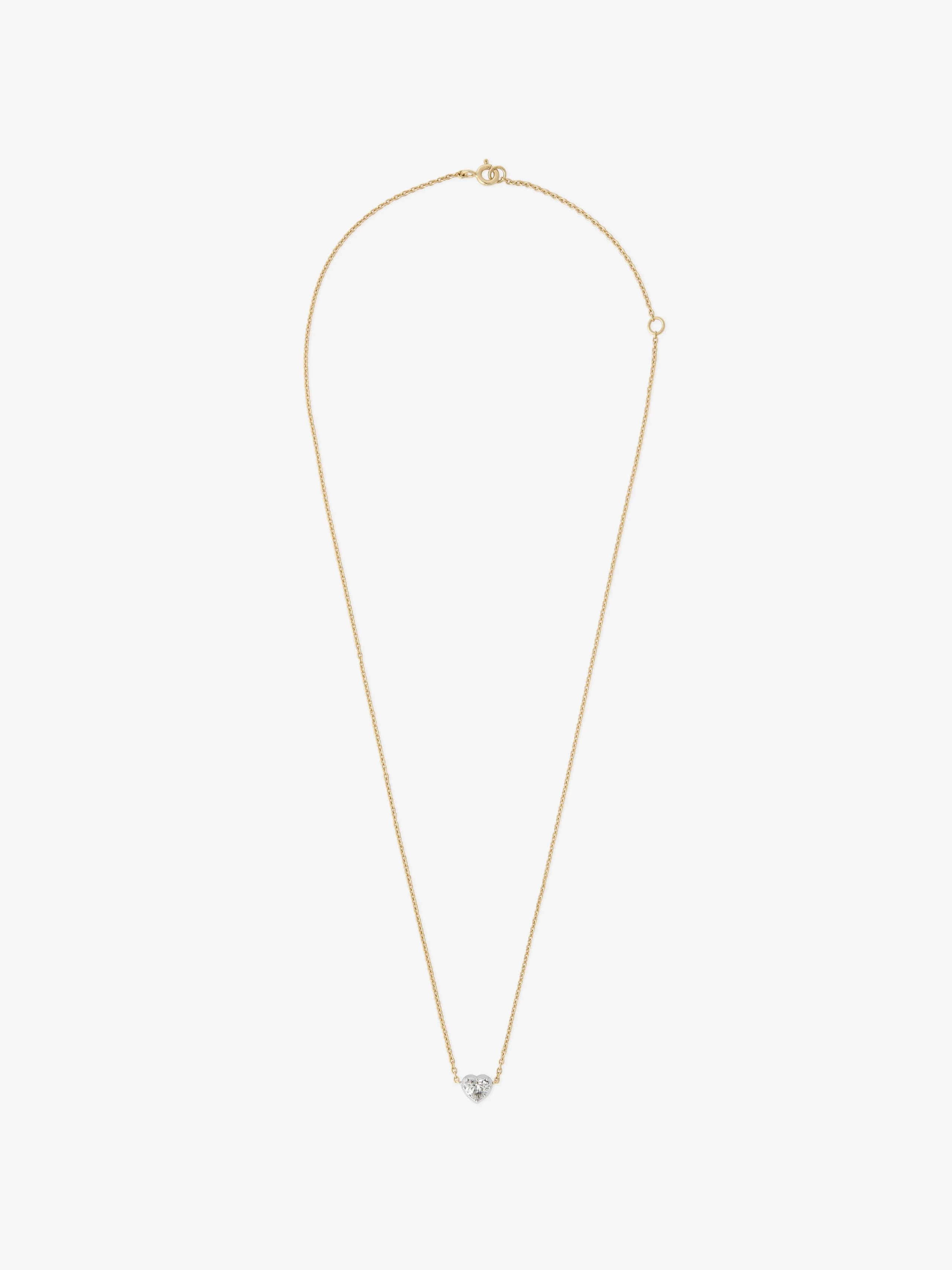 Georgian Cut-Down 0.50ct Heart-Shaped Diamond & White Gold Pendant View 1