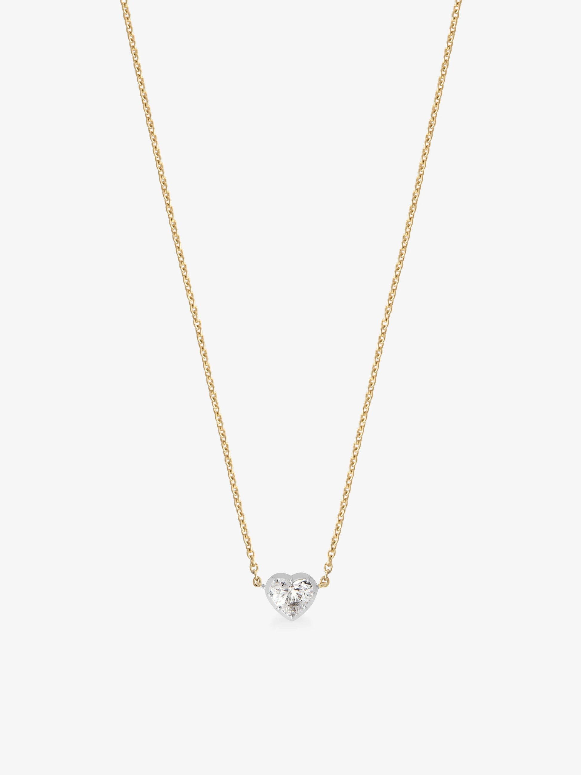 Georgian Cut-Down 0.50ct Heart-Shaped Diamond & White Gold Pendant View 2