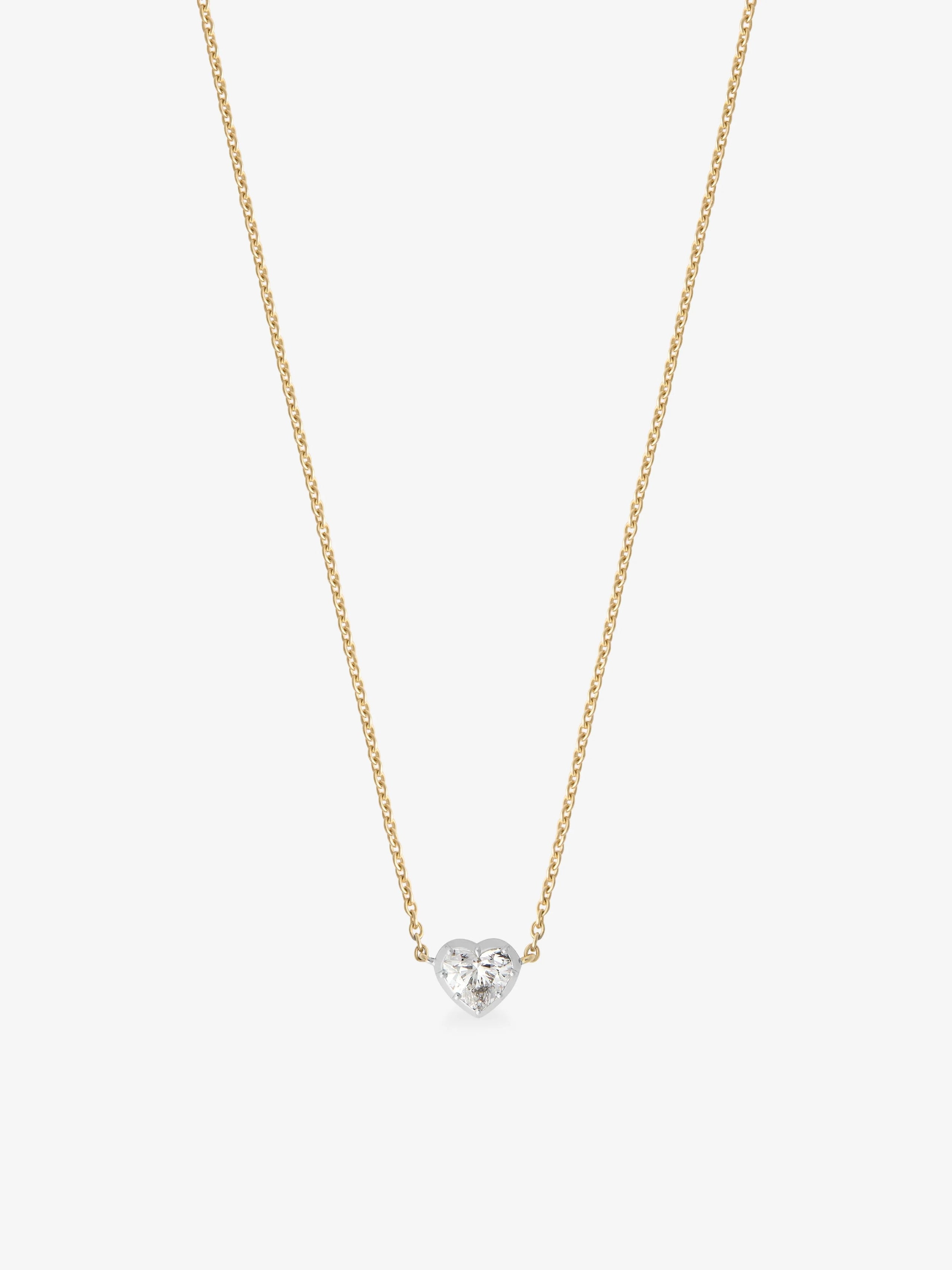Georgian Cut-Down 0.50ct Heart-Shaped Diamond & White Gold Pendant View 2