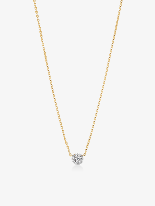 Georgian Cut-Down 0.50ct Diamond & White Gold Pendant View 2