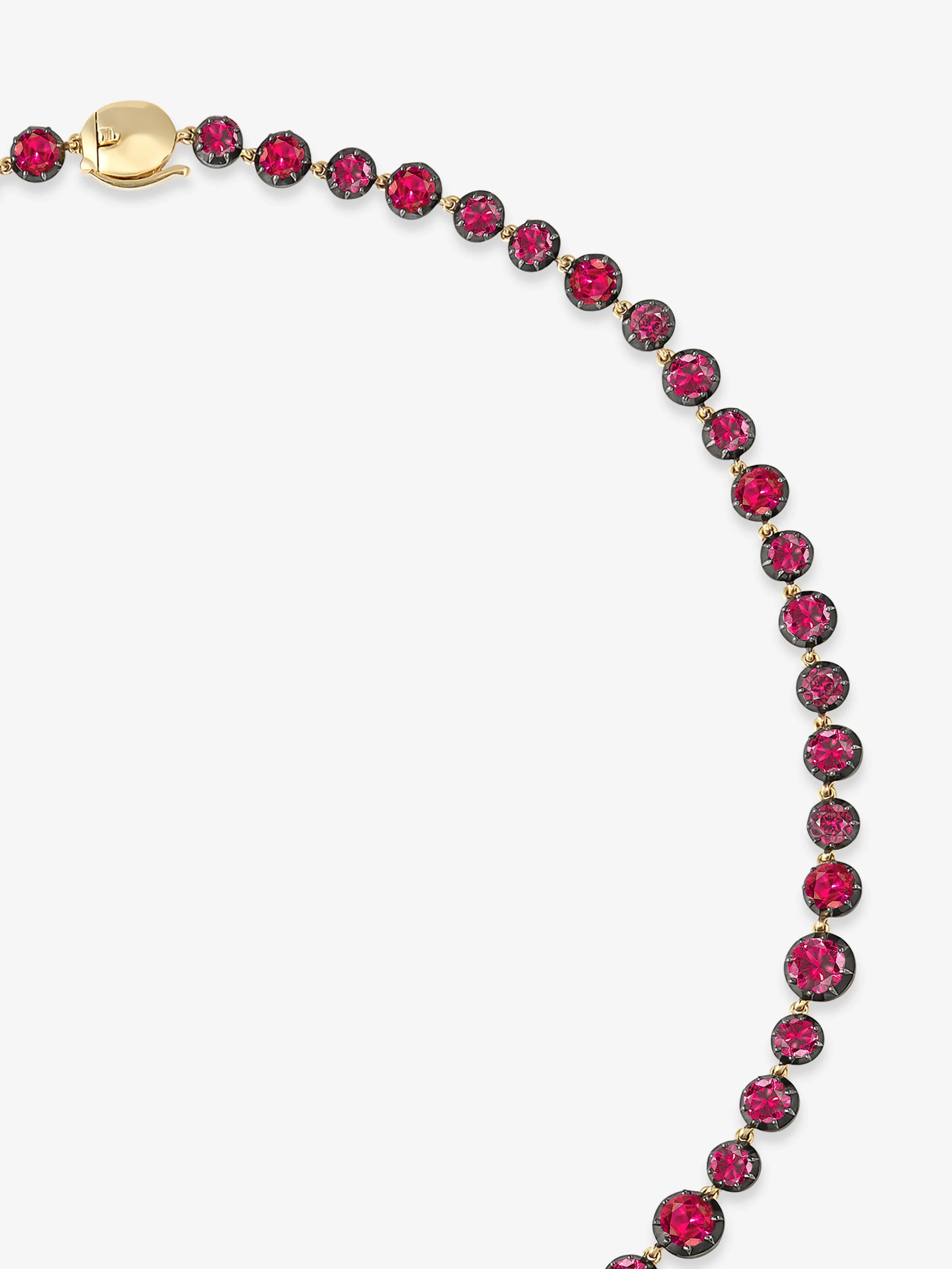 Fruit Salad Ruby Button Back Necklace View 4