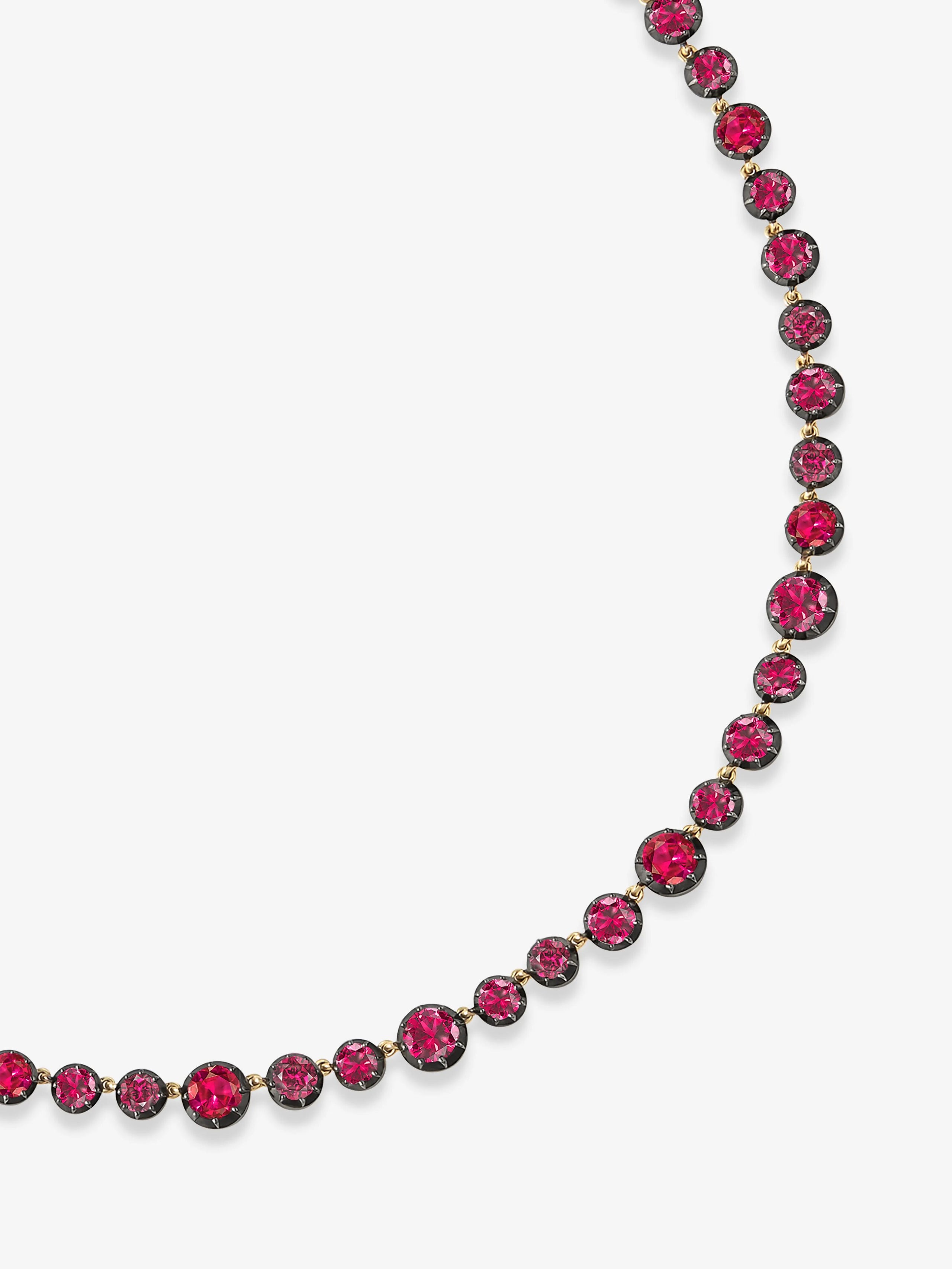 Fruit Salad Ruby Button Back Necklace View 2