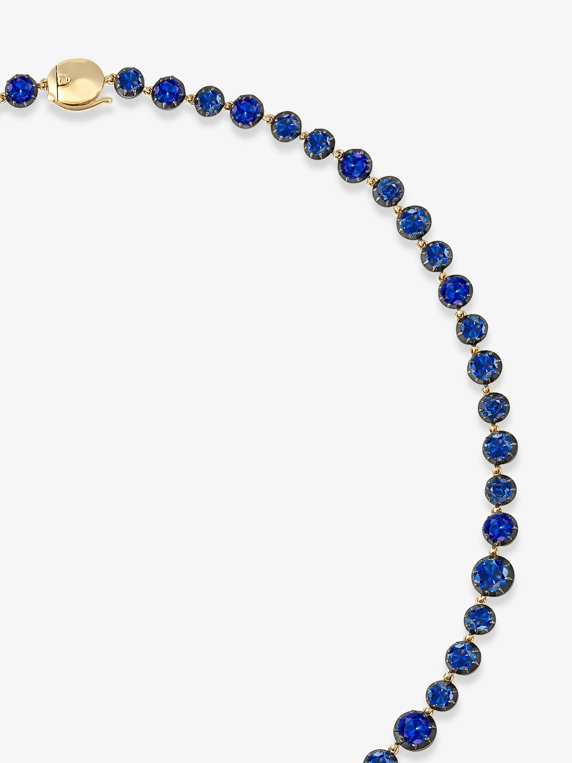 Fruit Salad Sapphire Button Back Necklace View 4