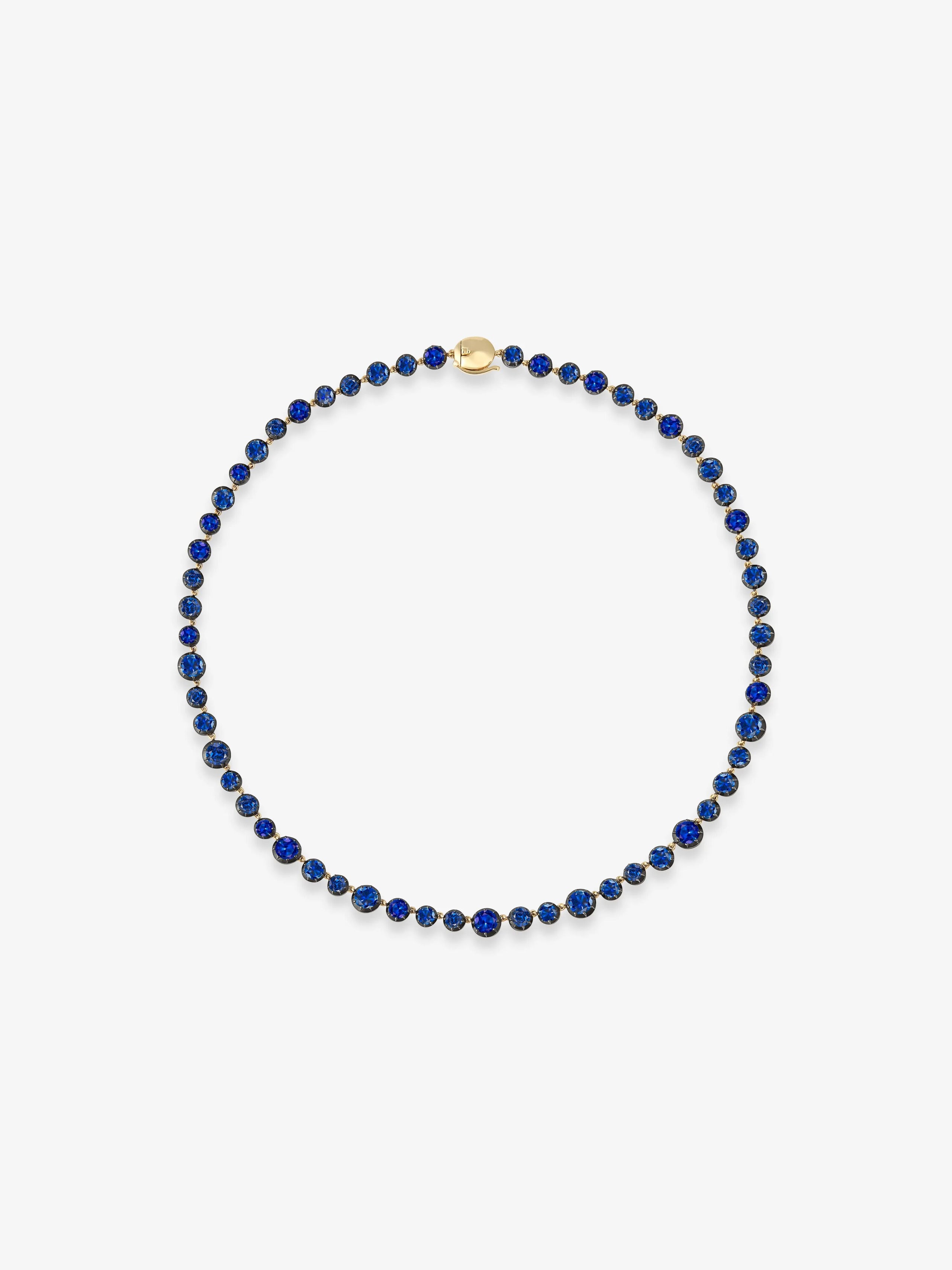 Fruit Salad Sapphire Button Back Necklace View 1