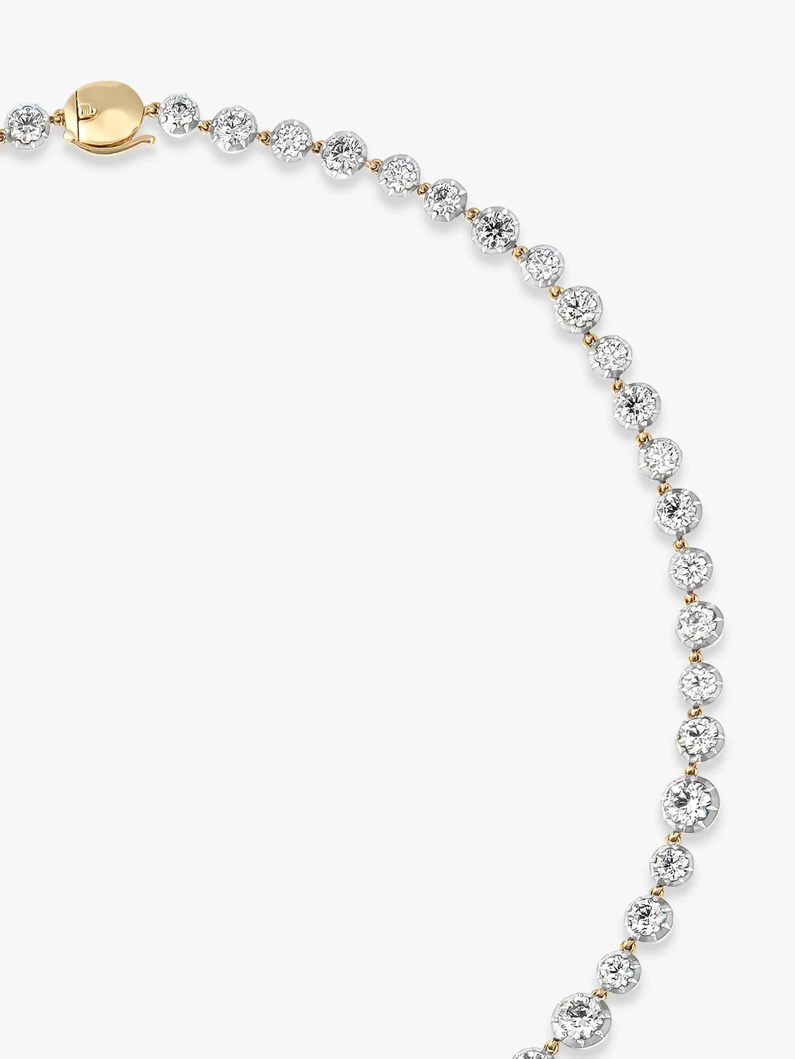 Signature 17ct Diamond & White Gold Button Back Necklace View 3