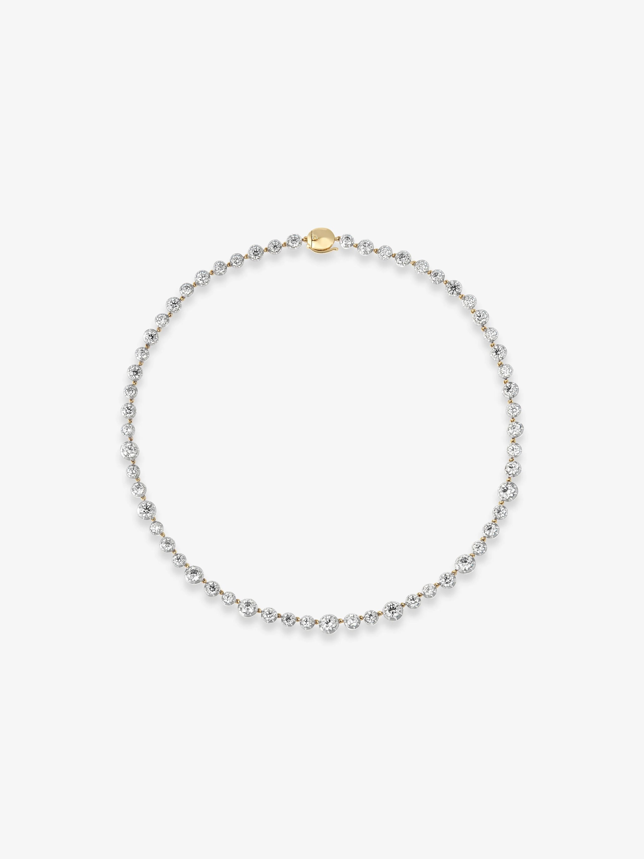 Signature 17ct Diamond & White Gold Button Back Necklace View 1