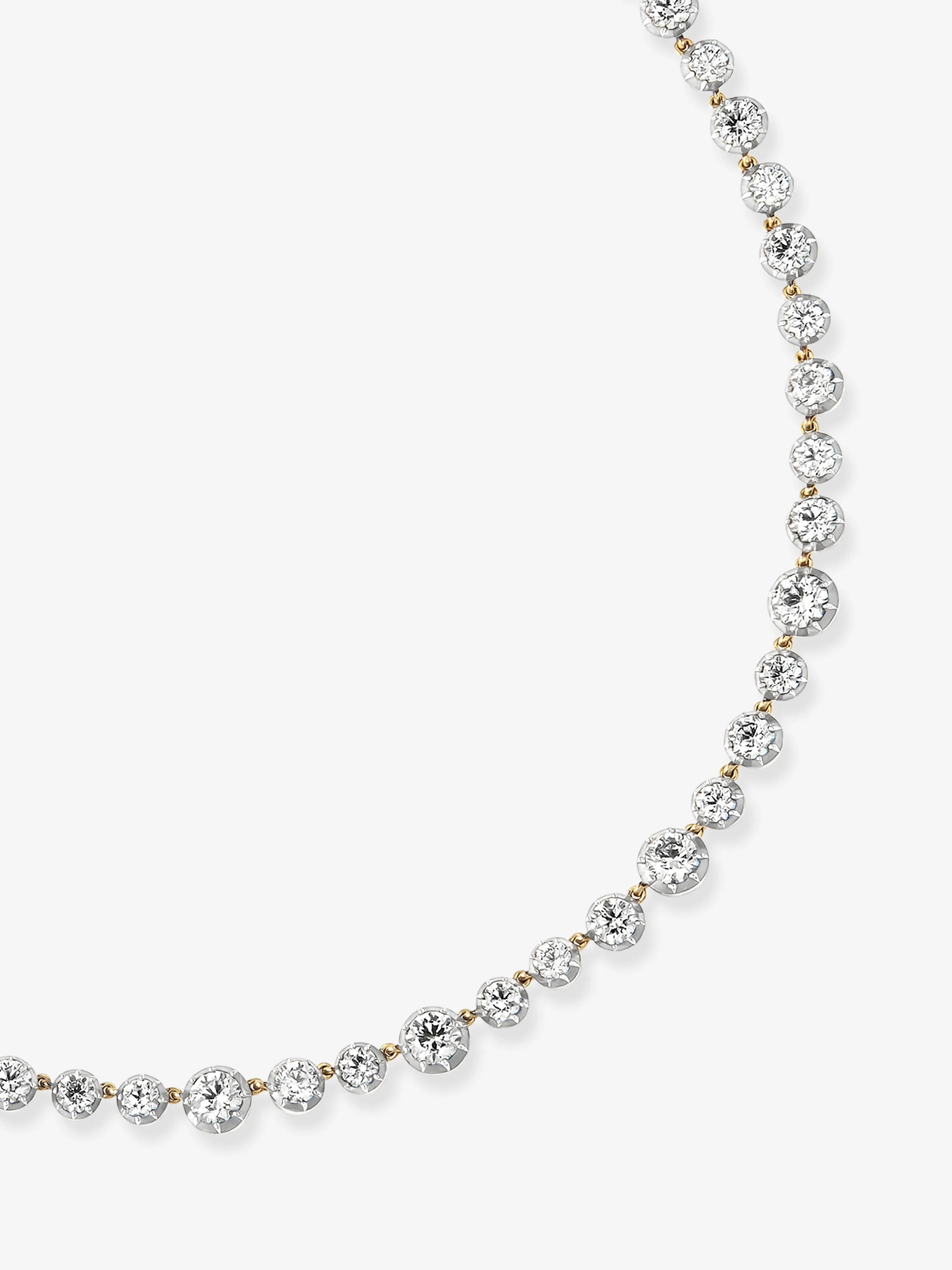Signature 17ct Diamond & White Gold Button Back Necklace View 2