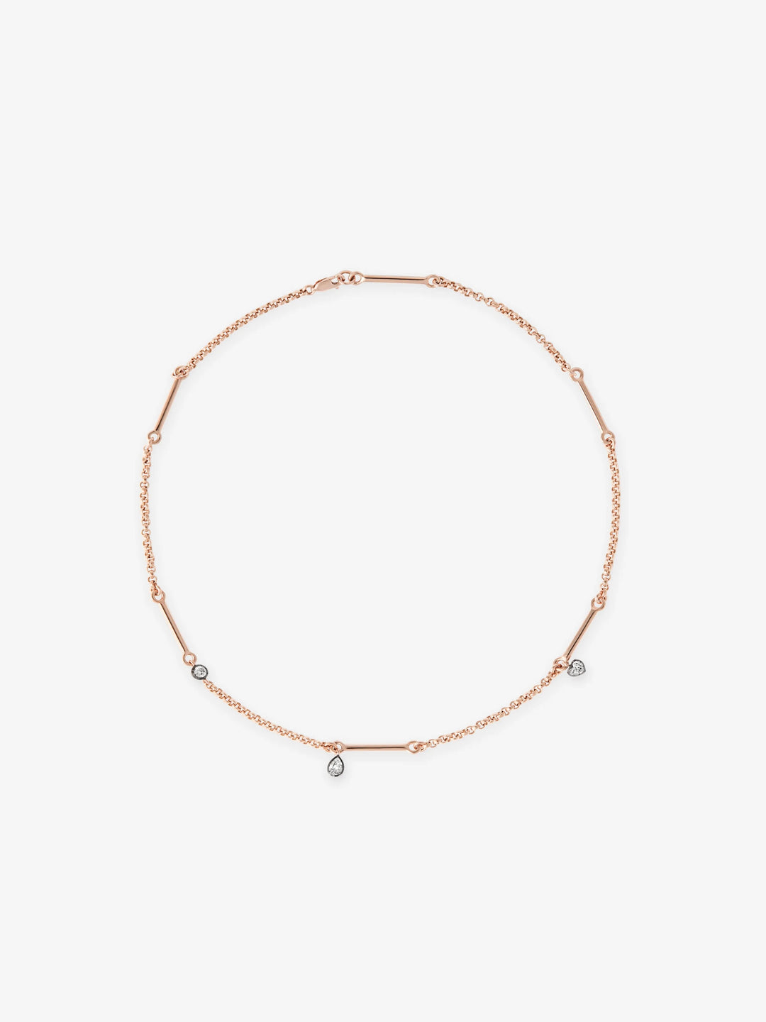 Signature Multi-Shape Diamond Space Bar 18" Belcher Chain  View 1