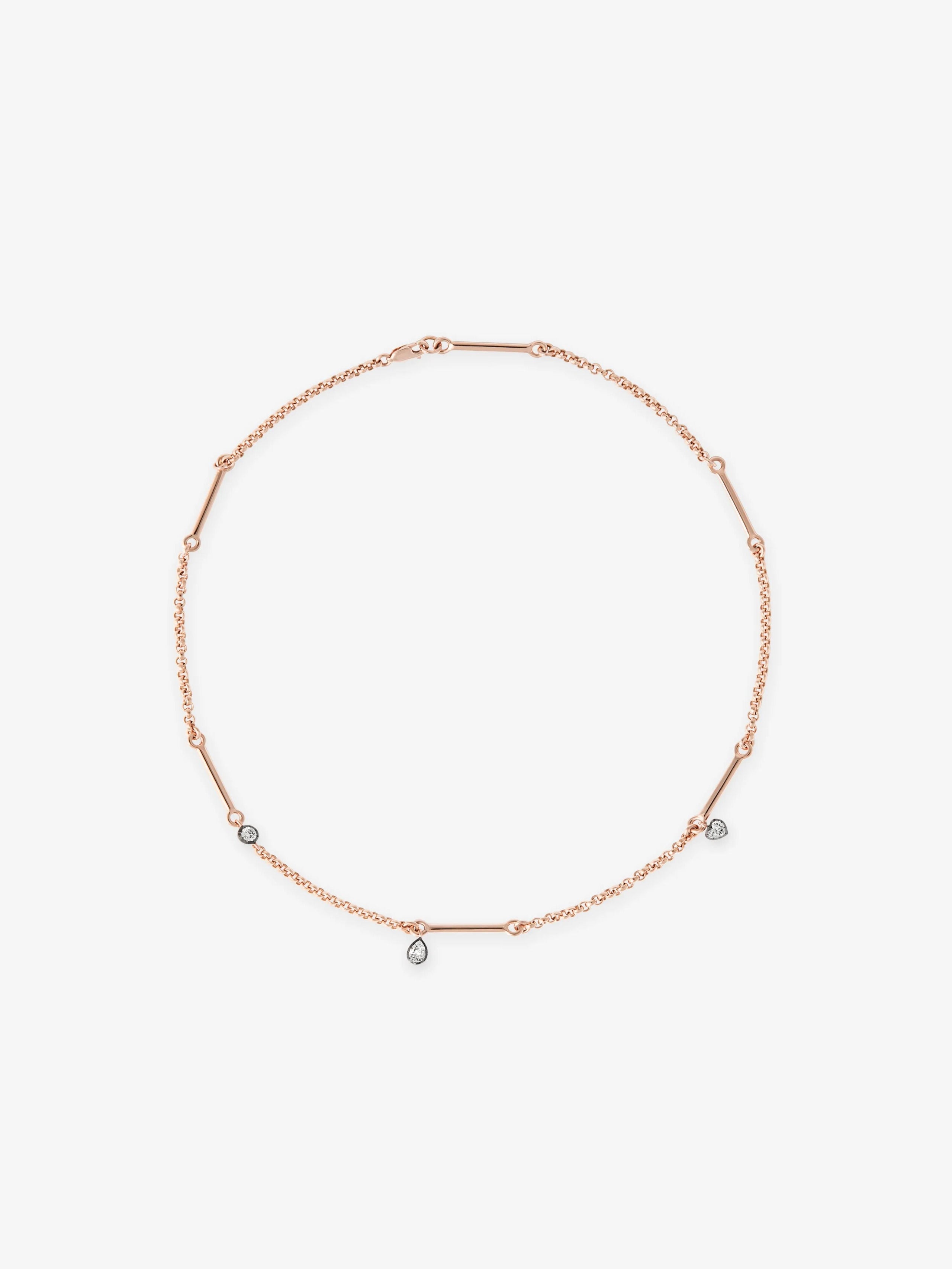 Signature Multi-Shape Diamond Space Bar 18" Belcher Chain View 1